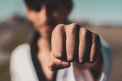 person man's right fist human