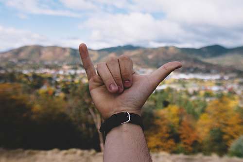 portland person rock hand signage united states