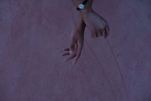 hand photograph of person's wearing watch dust