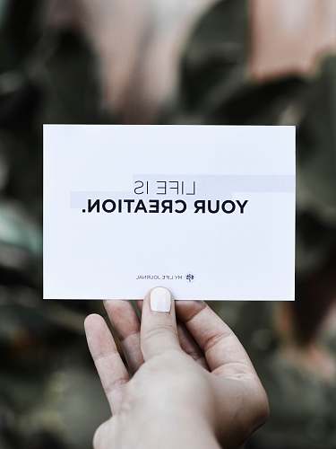 person life is your creation card text