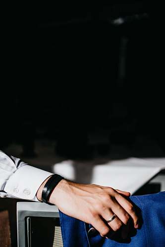 person person wearing black armband hand