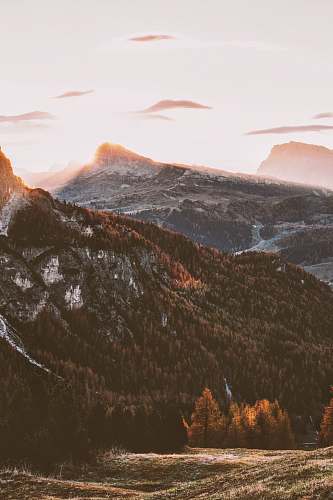 nature mountain with trees in nature photography mountain range
