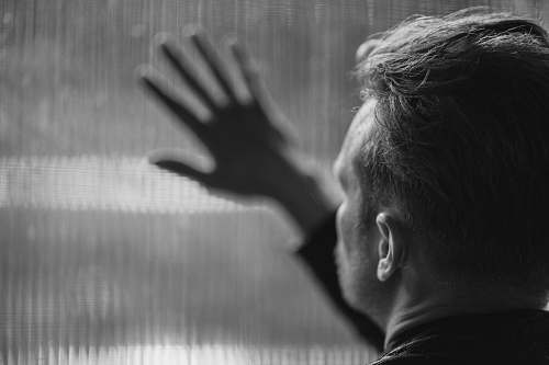 human grayscale of man black-and-white