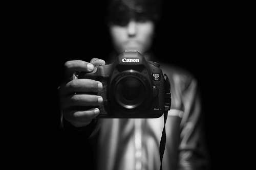 camera grayscale photography of Justin Bieber black-and-white