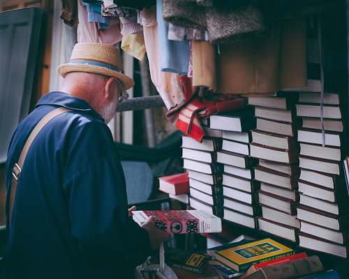 book man holding book man