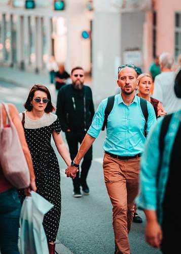 human man in blue dress shirt apparel