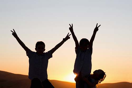 human toddlers standing outdoors family