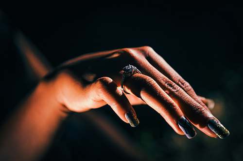 human woman showing hand with ring people