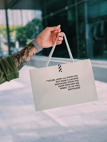 off-white white Off-White paper bag singapore