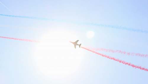 airplane plane on sky during daytime transportation