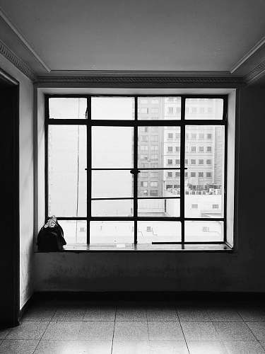 black-and-white  window