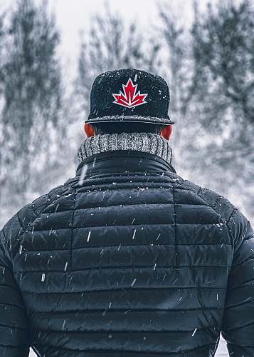 clothing men's black bubble jacket snow