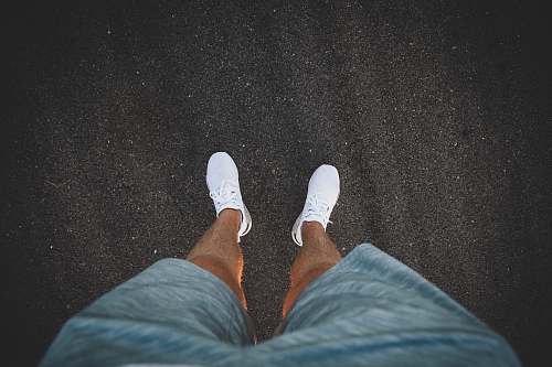 clothing person in gray shorts footwear