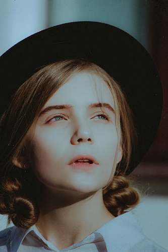 clothing portrait photography of woman wearing black hat hat