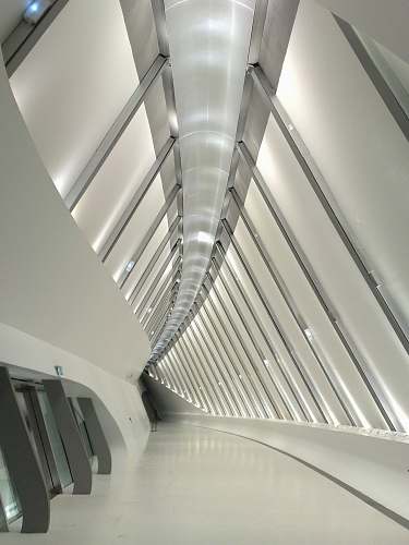 ceiling empty room pathway white lighted way hallway