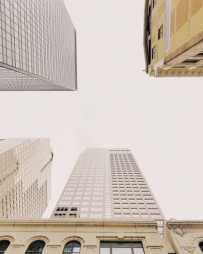 building high-angle photography of gray high-rise building at daytime skyscraper