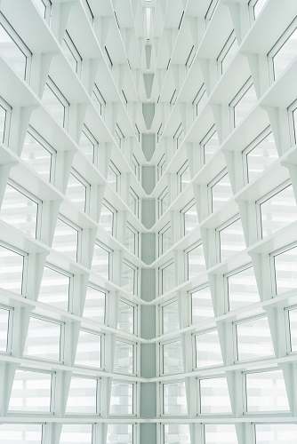 grey photo of glass frames window