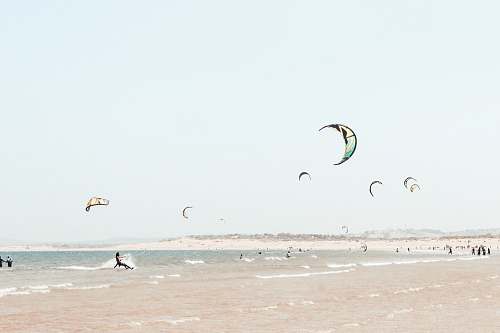 ocean person surfing with glider during daytime essaouira