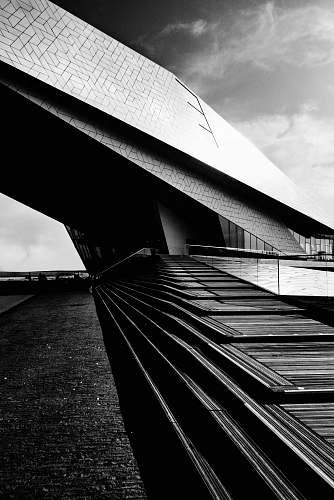 banister architectural photograph of concrete structure handrail