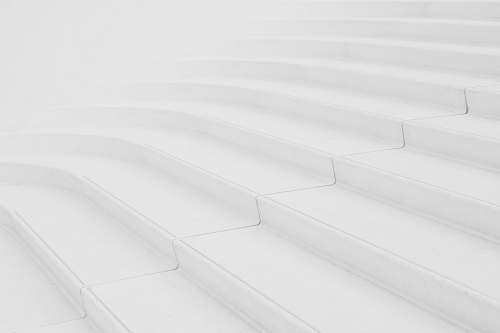 grey architectural photography of white stair london