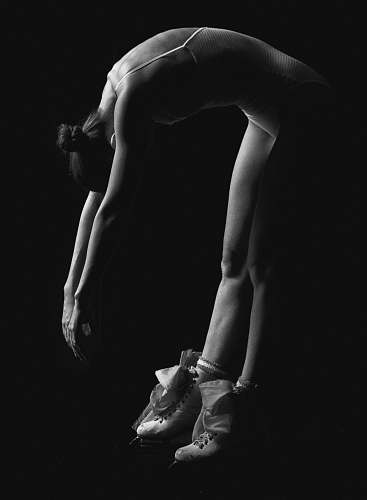 person bending woman grayscale photo human