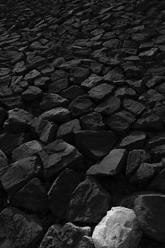 rock black and gray rocks rubble