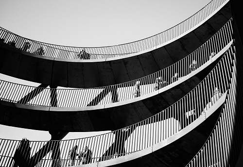 handrail black and grey building balconies banister