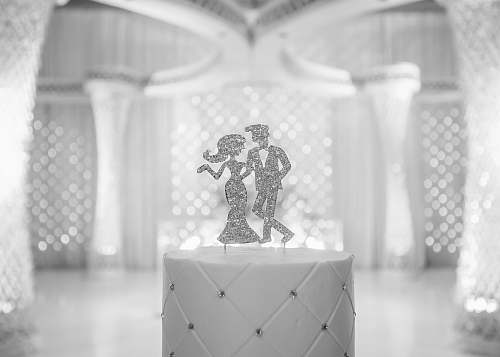 grey couple dancing wedding decor indoors