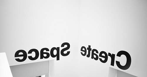 trademark create space text logo