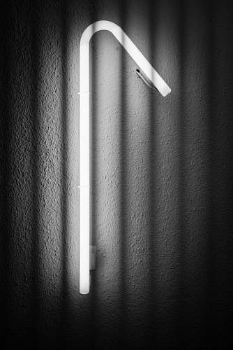 grey curved white fluorescent light zürich