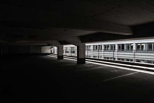 grey empty parking space carpark
