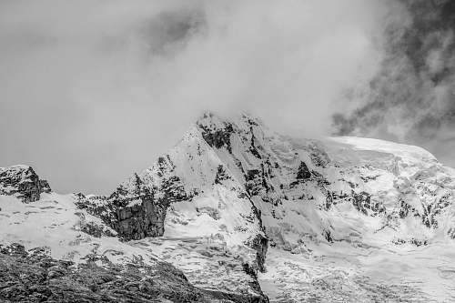 mountain fog on top of mountain nature