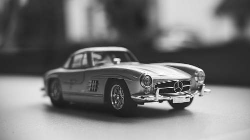 car gray Mercedes-Benz vintage toy car automobile