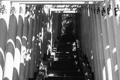 banister gray stair staircase