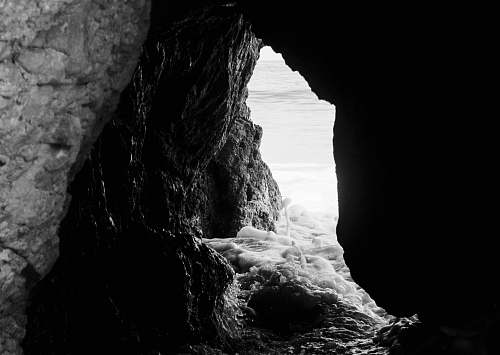 cave gray stone nature