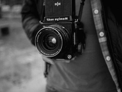 camera grayscale photo of camera electronics