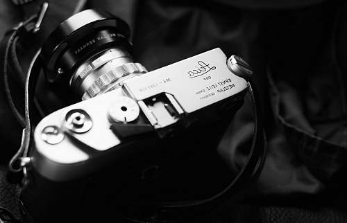 camera grayscale photo of land camera electronics