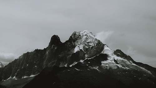 mountain grayscale photo of mountain nature