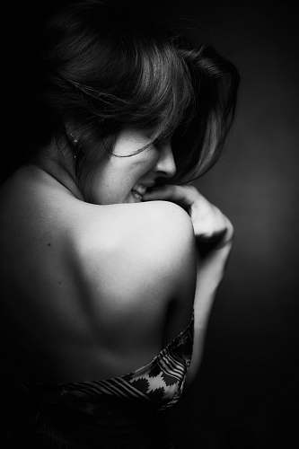 skin grayscale photo of woman woman