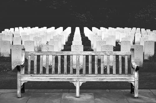 bench grayscale photo of wooden bench furniture
