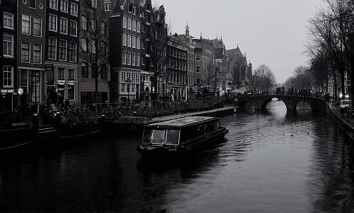 transportation grayscale photography of boats boat