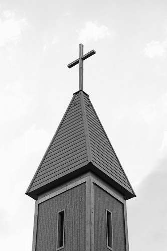architecture grayscale photography of church building