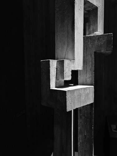 cross grayscale photography of concrete blocks symbol