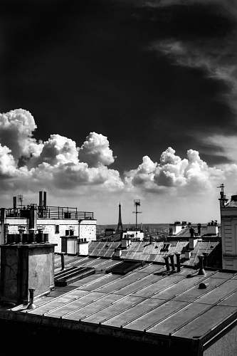 nature grayscale photography of housed weather