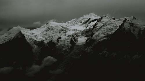 nature grayscale photography of mountain range mountain
