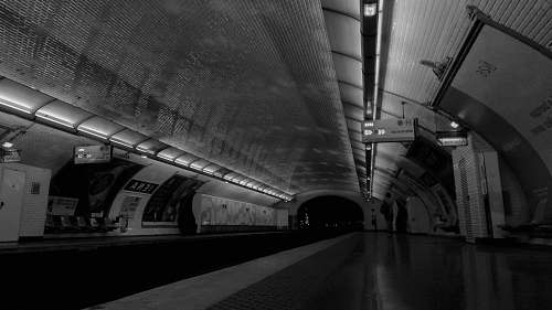 terminal grayscale photography of train station train station