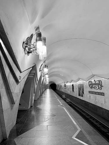 terminal grey concrete building train