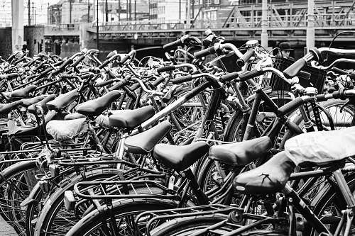 bicycle greyscale photography of bicycle display bike