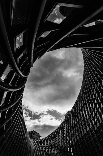 grey greyscale photography of building building