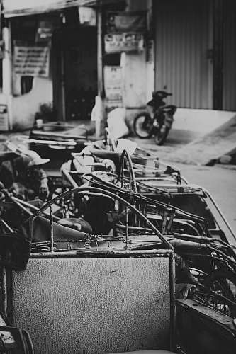grey greyscale photography of engine machine